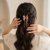Red Rose Hair Claw Clip – alternate angle