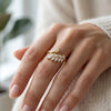 Leaf Cluster Studded Ring