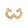 Studded Heart Link Ring