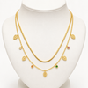 Dual Layer Leaf Charm Necklace