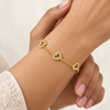Studded Halo Heart Bracelet