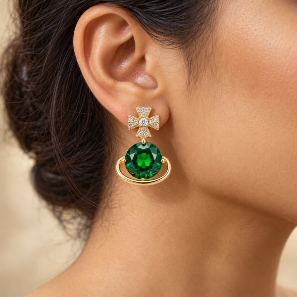 Emerald Orbit Earring