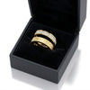 Gold Band Dual Studded Ring