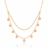 Dual Layer Circle Charm Necklace