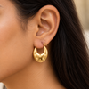 Gold Crescent Earrings