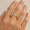 Zircon Flower Ring