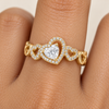 Halo Heart Link Ring