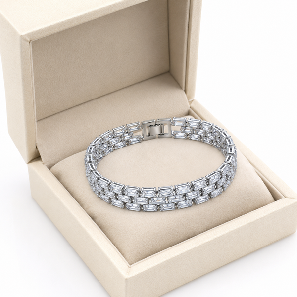 Silver Starlight Crystal Bracelet