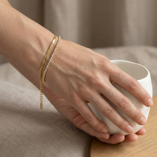Dual Layer Nene Snake chain Bracelet