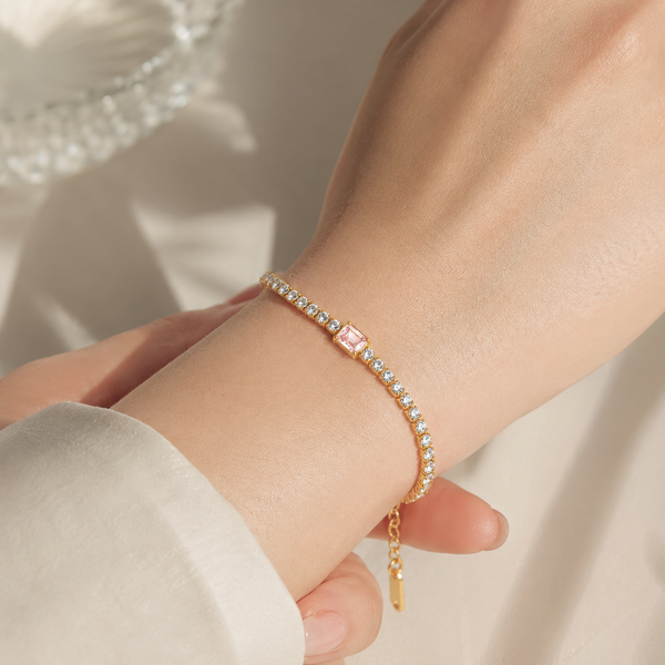 Pink Charm Nene Tennis Bracelet