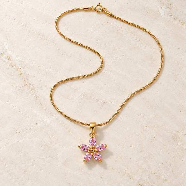 Crystal Blush Bloom Necklace