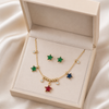 Crystal Star Necklace with Earrings