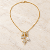 Studded Star Pearl Charm Necklace