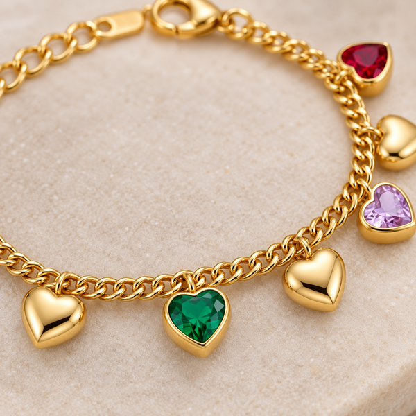 Multicolour Heart Bracelet