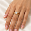 Halo Heart Link Ring