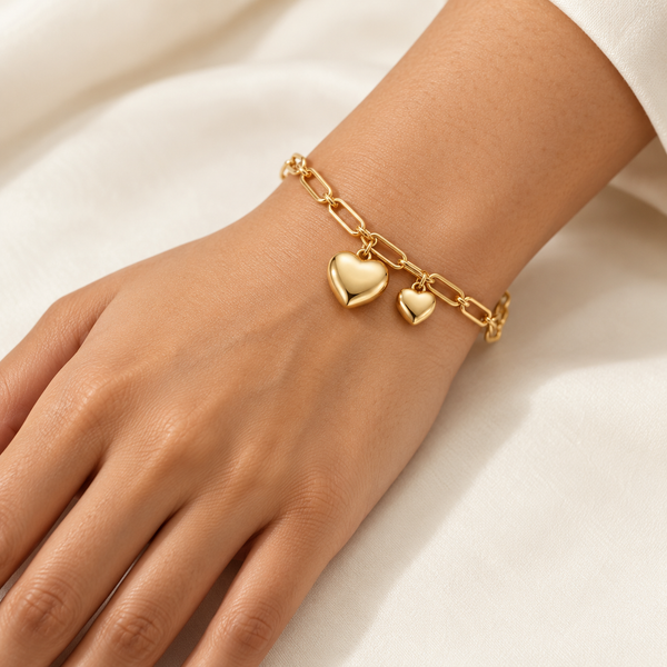Heart Link Chain Bracelet