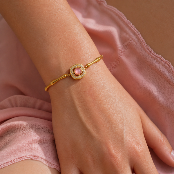 Vintage Bamboo Blush Bracelet