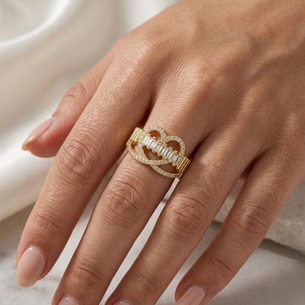Heart Studded Ring