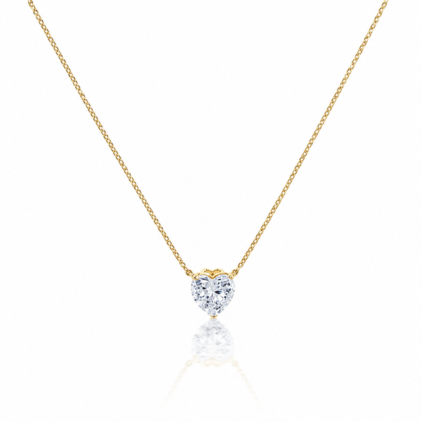Minimal Heart Crystal Necklace