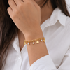 Dainty Crystal Coin Bracelet