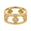 Halo Studded Clove Ring