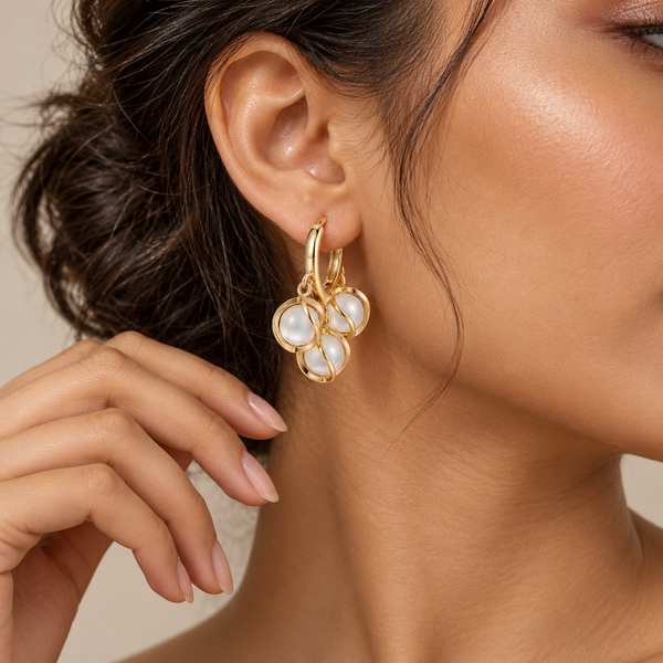 moonstone Tassel Earrings