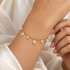 Teardrop Beaded Chain Bracelet