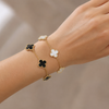 B&W Side Clover Bracelet