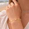 Crystal stud star shell Bracelet