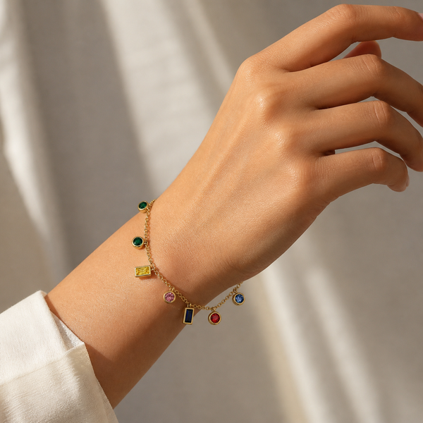 Rectangle Tassel Chain Bracelet