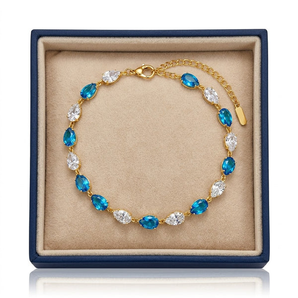 Blustone Alt Drop Crystal Bracelet