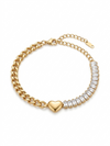 Gold Heart Baguette Bracelet