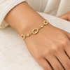 Dainty Sparkly Oval Bracelet