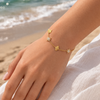 Crystal stud star shell Bracelet