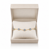 Oval Blue Crystal Chain Bracelet