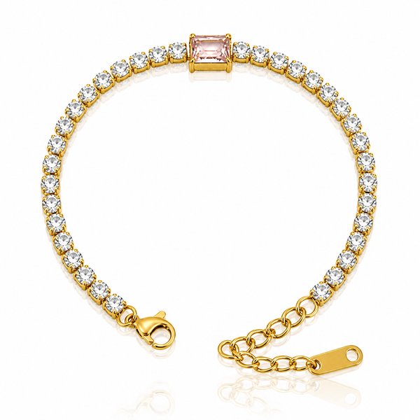Pink Charm Nene Tennis Bracelet