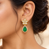 Emerald Drop Bloom Earring