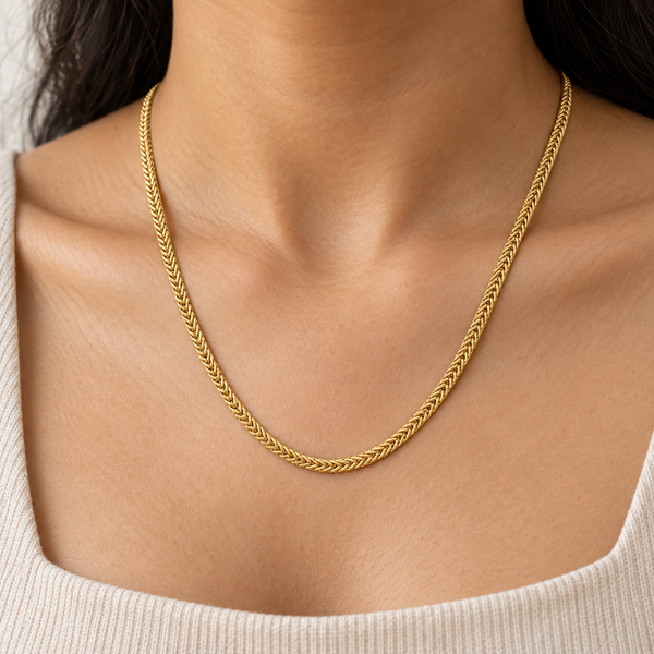 Wheat Plain Gold Chain