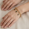 Leaf Charm Dual Link Bracelet