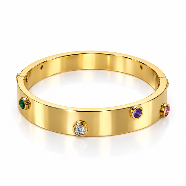 Colour Crystal Broad Bracelet