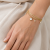 Dual Layer Crystal Charm Bracelet