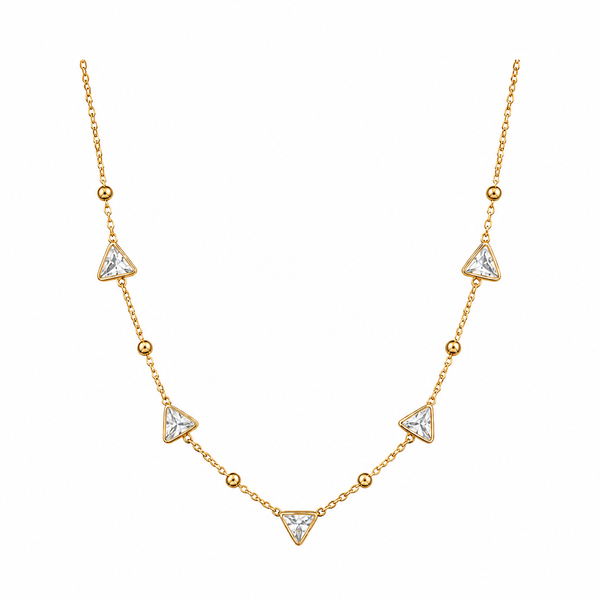 Tri Charm Necklace with Earrings