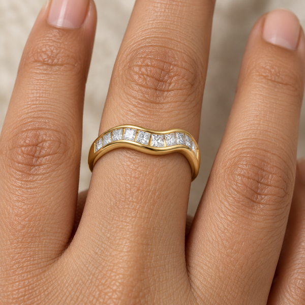 Studded Curve Ring