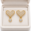 Studded Heart Accent Earring