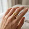 Nail Spiral Studded Ring
