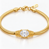 Oval Cut Snake Chain Bracelet