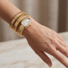 White Dial Gold Serpent Watch
