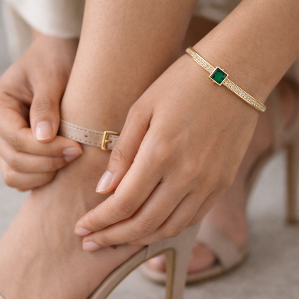 Emerald Crown Slimline Bracelet