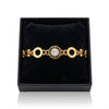 Roman Crystal Disc Link Bracelet