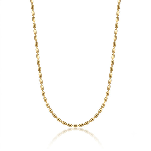 Barrel Beads Gold Chain